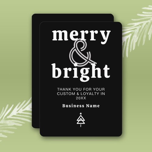 Business Merry  Bright Christmas Holiday Card