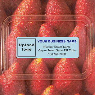 Business Minimal Texts on Light Blue Rectangle Labels