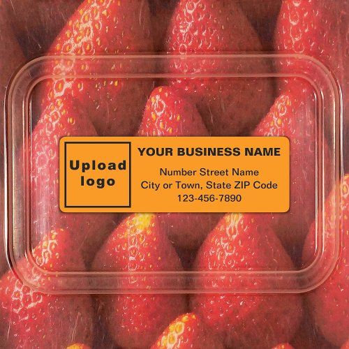 Business Minimal Texts on Orange Color Rectangle Labels