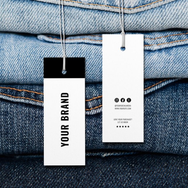 Business Minimalist Brand Name Clothing Hang Tag (Creator Uploaded)