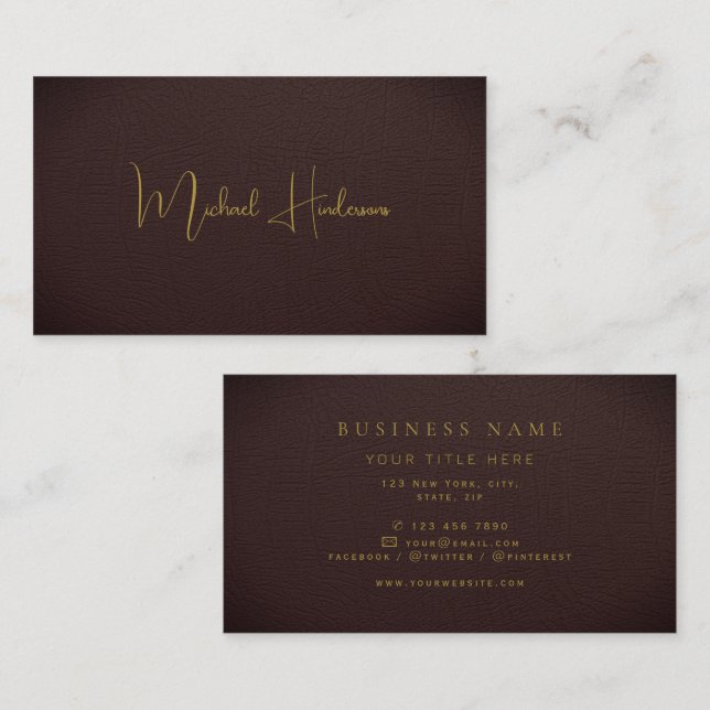 Business Minimalist Modern Professional Card (Front/Back)