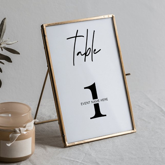 Business Minimalist Table Number Gala Dinner Event (Creator Uploaded)