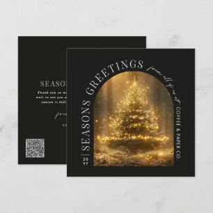 Business Modern Arch Photo Christmas Holiday Card