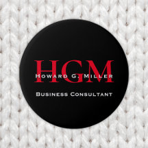 Business Modern Black Red 3 Letter Monogram Logo