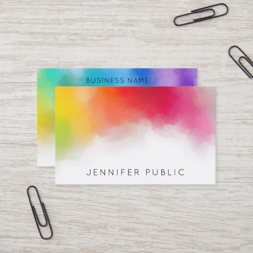 Business Modern Colorful Abstract Elegant Template Business Card