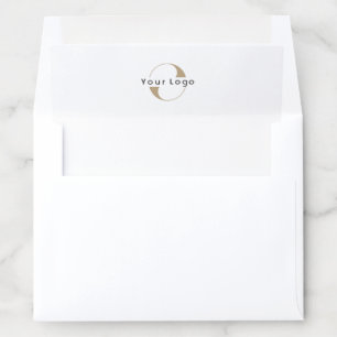 Business Modern Logo Clean Minimal Company White Envelope Liner