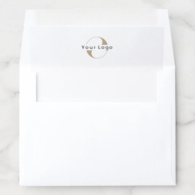Business Modern Logo Clean Minimal Company White Envelope Liner (In Envelope)