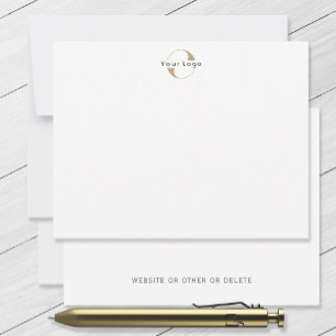 Business Modern Logo Clean Minimal Company White N Note Card