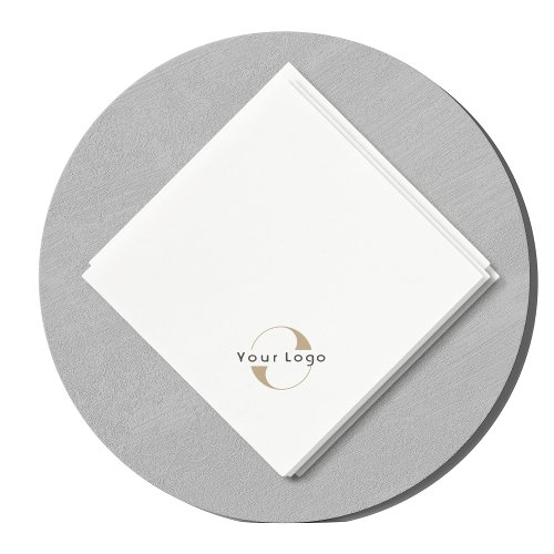 Business Modern Logo Clean Minimal Company White Napkins