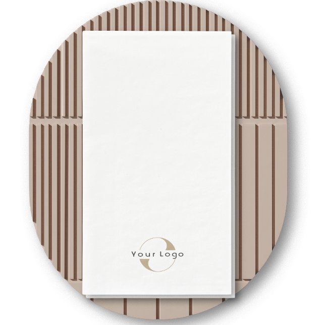 Business Modern Logo Clean Minimal Company White Paper Guest Towels (Creator Uploaded)