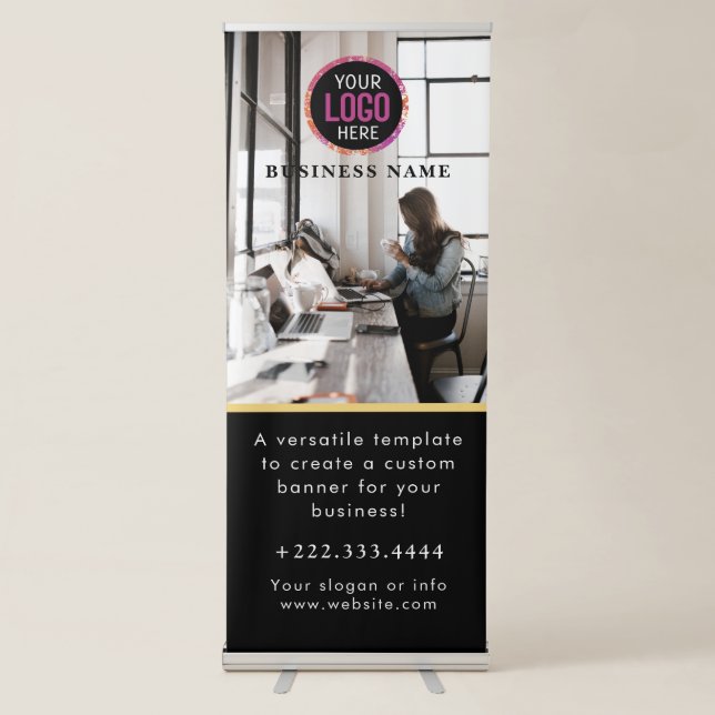Business  Modern Minimalist Logo  Retractable Banner (Front)