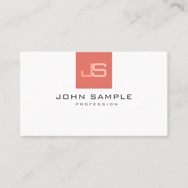 Business Modern Monogram Elegant Template Business Card (Front)