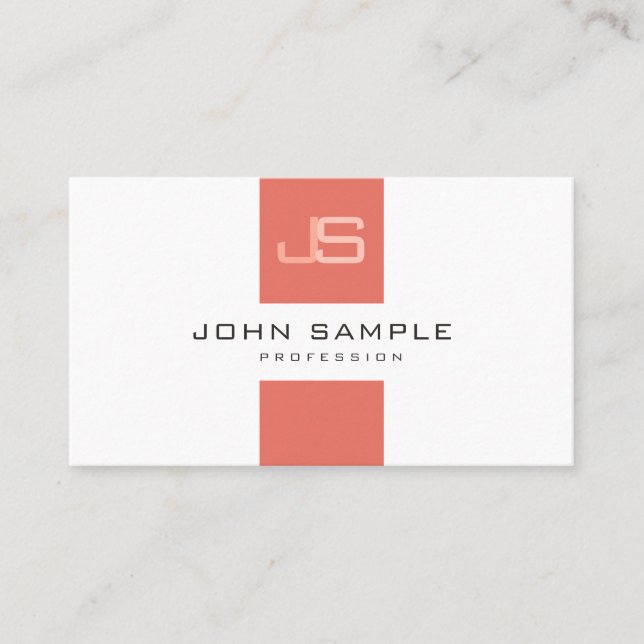 Business Modern Monogrammed Elegant Template Business Card (Front)