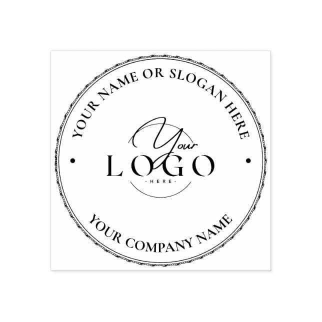 BUSINESS MODERN Personalized Logo Address Company Rubber Stamp (Imprint)