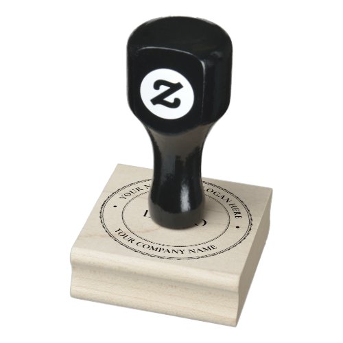 BUSINESS MODERN Personalized Logo Address Company Rubber Stamp