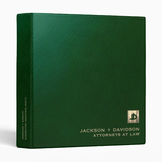 Business Monogram Binder for Legal Professionals (Front/Spine)