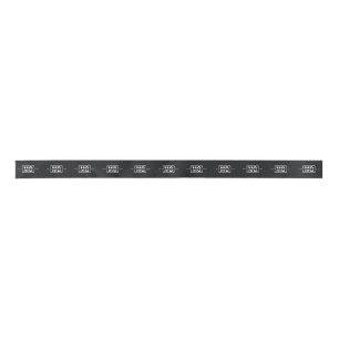 Business Monogram Name Initials Black Satin Ribbon