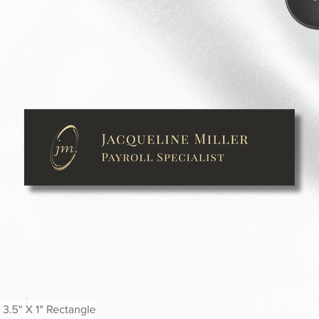 Business Monogram Name Tag (Creator Uploaded)