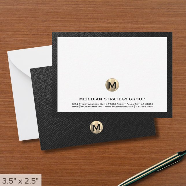 Business Monogram Note Card (Creator Uploaded)