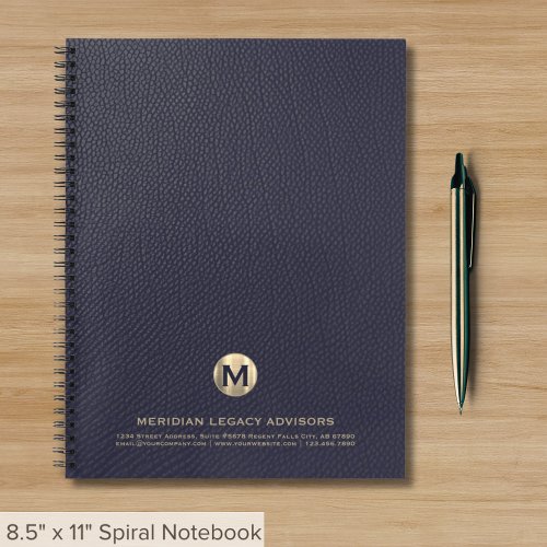 Business Monogram Spiral Notebook