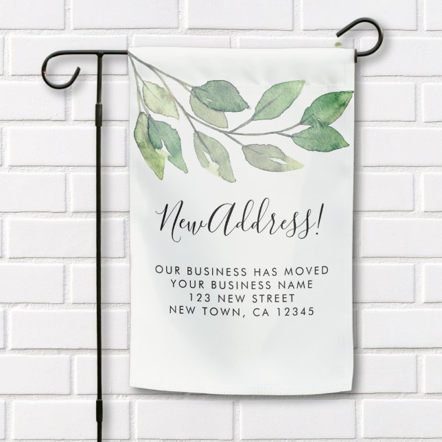 Business Moving Announcement Garden Flag (Creator Uploaded)