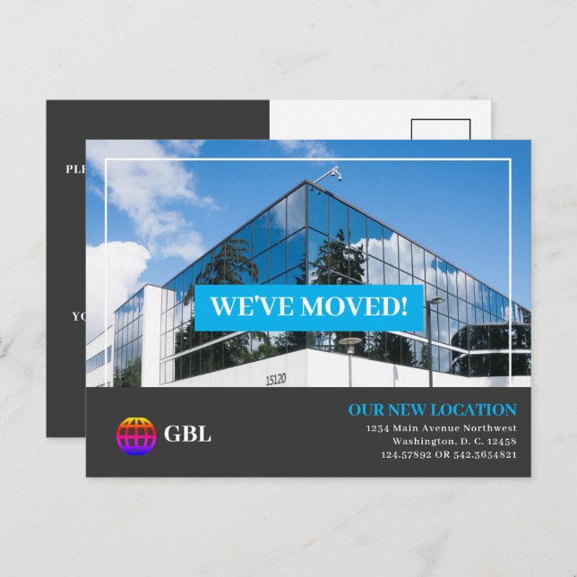 Business Moving Announcement Postcard (Front/Back)
