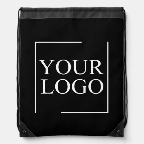 Business Name Add Logo Company Professional Text Drawstring Bag