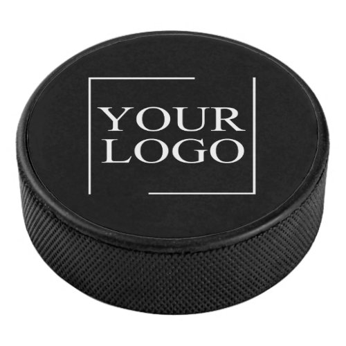 Business Name Add Logo Company Professional Text Hockey Puck