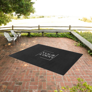 Business Name Add Logo Company Professional Text Outdoor Rug