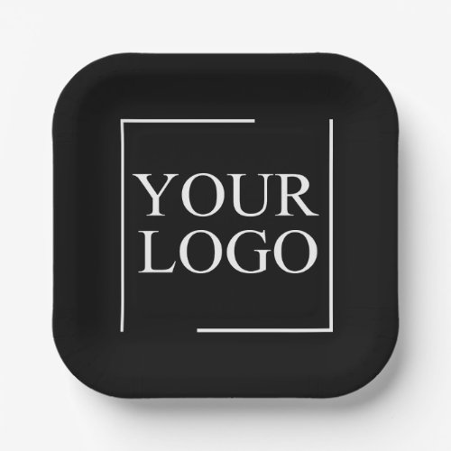 Business Name Add Logo Company Professional Text Paper Plates