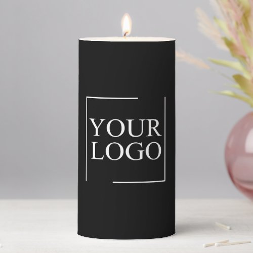 Business Name Add Logo Company Professional Text Pillar Candle