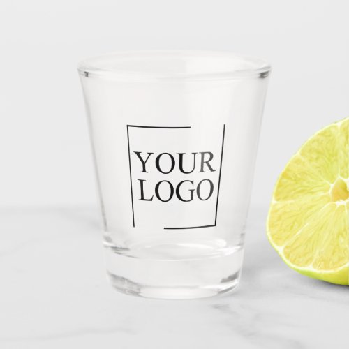 Business Name Add Logo Company Professional Text Shot Glass