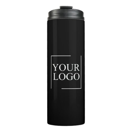Business Name Add Logo Company Professional Text Thermal Tumbler