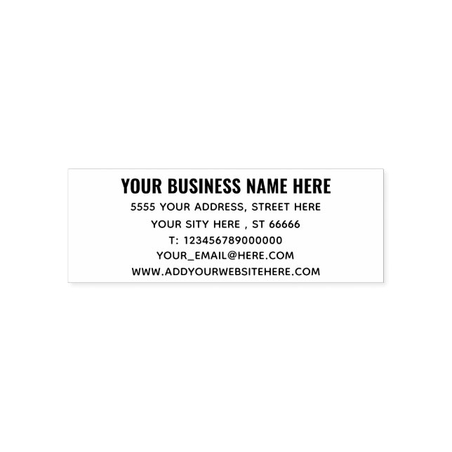 Business Name Address Contact Info Company Stamp (Design)