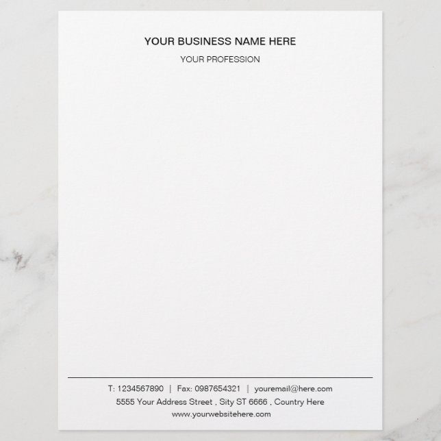 Business Name Address Info Office Letterhead (Front)