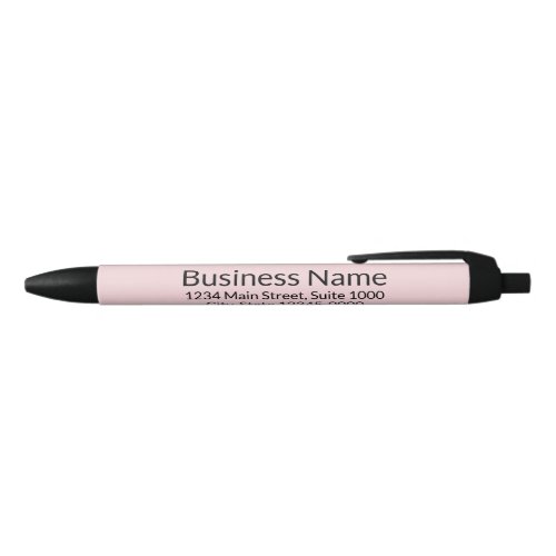 Business Name Address Website Phone Pale Pink Black Ink Pen