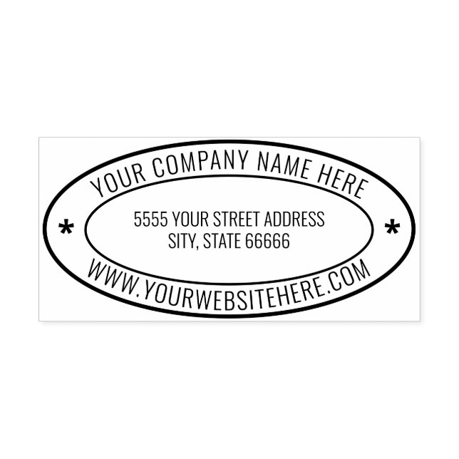 Business Name Address Website Professional Stamp (Design)
