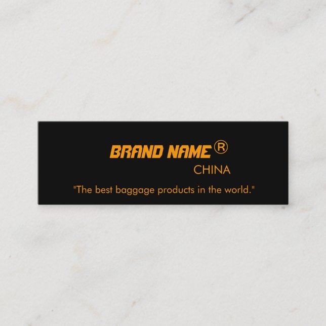 Business  name advertisement cards. mini business card (Front)