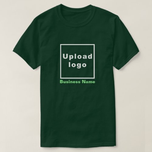 Business Name and Logo Deep Forest Green T_Shirt