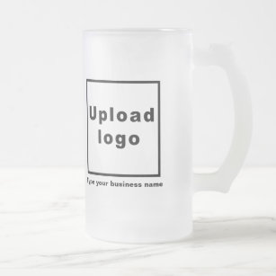 Business Name and Logo on 16 oz Glass Mug