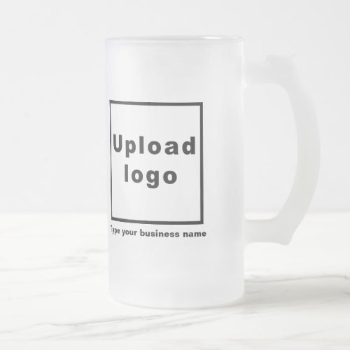 Business Name and Logo on 16 oz Glass Mug