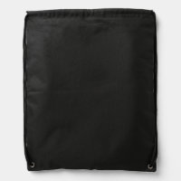 Business Name and Logo on Black Drawstring Bag