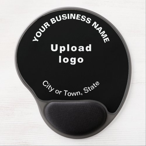 Business Name and Logo on Black Gel Mouse Pad
