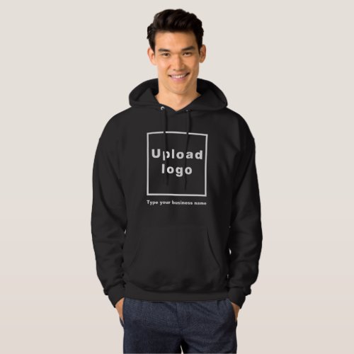 Business Name and Logo on Black Hoodie