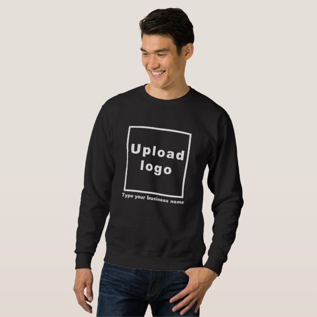 Business Name and Logo on Black Sweatshirt (Front Full)
