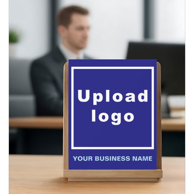 Business Name and Logo on Blue Acrylic Sign (Blue acrylic sign with your business name and logo)