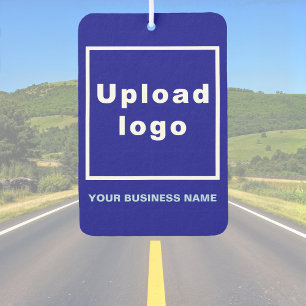 Business Name and Logo on Blue Air Freshener