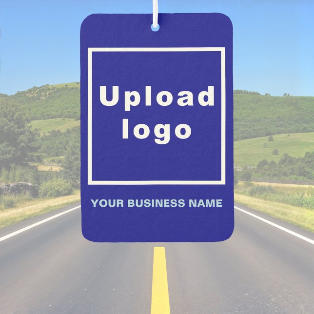 Business Name and Logo on Blue Air Freshener (Blue air freshener with your business name and logo)