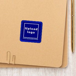 Business Name and Logo on Blue Patch