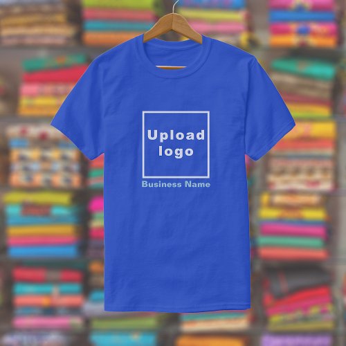 Business Name and Logo on Blue T_Shirt